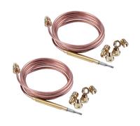 2 Pezzi Kit Termocoppia Universale Stufa Un Gas 1500mm M6X0,75 con Dado di 4359 [EEK: A]