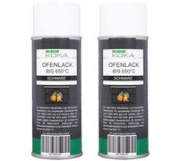 2 Pezzi KOKA Vernice Resistente 650°C Nero Opaco Spray Aerosol