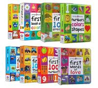 2 pezzi Lachilly Primi 100 Animali / Numeri Colori Forme / Dinosauri / Prime Parole d'Amore / Prime 100 Parole / Camion Dizionario di Vocabolario Inglese per l'Apprendimento Precoce del Bambino Libro