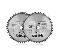 2 Pezzi Lama per Circolare, 250 x 30 mm 48T e 60T per Taglio di Precisione per le Lame per Seghe Universali e per il Taglio Trasversale di Legno Naturale, Legno Duro