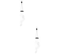 2 Pezzi Lampada a Campanelli Eolici Solare da Giardino, Ip65 1w | ABS e Resina, Design Pannello Solare, per Portici, Prati e Rami