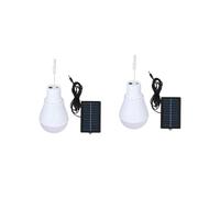 2 Pezzi Lampada A Energia Solare Portatile Lampadina LED Luci Solari A LED per Campeggio Tenda Capanno Interno Esterno Pesca Notturna B