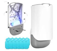 2 Pezzi lampada antizanzare,Presa Luce Blu per Mosche e Zanzare,cattura insetti Con 12 Pezzi Colla per mosche,Larvicida Zanzare per Mosche della Frutta, Zanzare, Moscerini, Falene