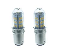 2 Pezzi Lampadine Led Per Barca, DC 12V e 24V, 4W 350 Lumen, 4W=40W, BA15D G18, BAY15D G18,5 (BAY15D, Warm White 3000K)