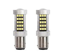 A2ZWORLD 2Pcs Lampadine LED 1157 BAZ15D P21/5W 12V 24V Canbus, 1W/2.5W Doppio Filamento Attacchi Assimetrici Sfalsati, 21 SMD 5730 300lm, 42mm (Bianco Freddo 6500K)