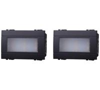 2 Pezzi Lampada Led Segnapasso 3000K, Compatibile Con Bticino Living Light (Nero)