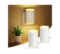 2 Pezzi Lampada Notte LED Spina Sensore Movimento Dimmerabile 3000K Bambini