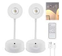 2 Pezzi Lampada per Quadri Wireless con Telecomando, Luci Led Senza Filo con 3 Modalità di Illuminazione, Lampada da Parete Senza Fili da 1200 mAh, Plafoniera Parete, Luce per Quadr