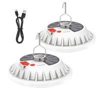 2 pezzi lampada solare LED da campeggio lampada solare da campeggio con telecomando, lampada da campeggio ricaricabile, 5 modalità 120 LED Ipx5, impermeabili, per esterni, campeggio, escursioni