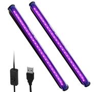 2 Pezzi Lampada Di Luce Nera, Barra Led Uv, Luce Uv Led Lampada Uv Con Interruttore E Spina, Tubo Led Uv Luce Nera Tubo Luminosa Ultravioletti Per Festa Pittura Fluorescente Poster Fluorescente Bar