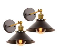 2 Pezzi Lampade da Parete Industriale Vintage Applique da Parete Retrò in Stile