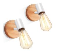 2 Pezzi Lampade da parete Interno Metallo E27 Applique da parete Industriali