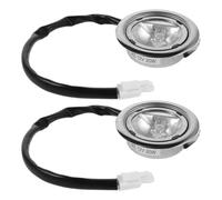 2 Pezzi Lampadina LED da Incasso Ac 12v 20w Argento | Acciaio Inossidabile, Montaggio a Molla e Lente Opaca, per Vano Cappa e Aggiornamento Cucina