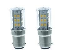 2 Pezzi Lampadine Led Per Barca, DC 12V e 24V, 4W 350 Lumen, 4W=40W, BA15D G18, BAY15D G18,5 (BA15D, Natural White 4500K)