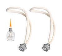 2 Pezzi Lampe Stoppino Bruciatore, Stoppino Lampada Catalitica, Stoppino per Lampada ad Olio di Fragranza, Stoppini per Lampada Catalitica Aromaterapia per Ricambio Universale (Argento)