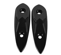 2 Pezzi Lastre di Blocco Specchio Alluminio Moto Coperchio Base Foro per YZF R15 V3 2017-2019 (Nero)