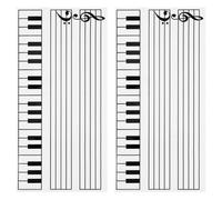 2 pezzi Lavagna Magnetica per Pentagramma in Acrilico, Foglio portatile | Gomma e Superficie Liscia Scrivibile, per Frigorifero e Lezioni di Pianoforte, Segni Musicali Riutilizzabili