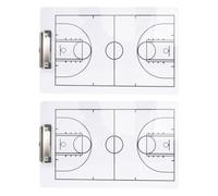 2 Pezzi Lavagna Tattica Basket Cancellabile a Secco Bianca in Pvc