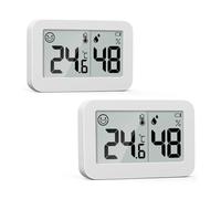 2 Pezzi LCD Digitale Temperatura Umidità Misuratore Sensore Termometro Interno Igrometro Elettronico Domestico Preciso Veloce Monitoraggio In Tempo Reale(White)
