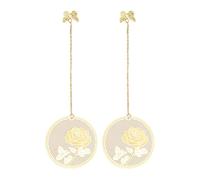 2 pezzi Leaf Vein Bookmark squisito segnalibro in metallo cavo in stile cinese vintage per il di compleanno degli uffici per studenti