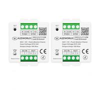 2 Pezzi Led Dimmer WIFI Push RF 2.4GHz, 5V 12V 24V 10A, Master Slave, Pulsante NO, Memoria e Sincronizzabile, APP Tuya Smart Life, Compatto 45X45X15mm, Per Striscia Led Monocolore