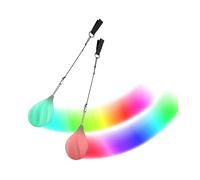 2 Pezzi LED Poi Set, LED Poi Balls, Colori Dell'arcobaleno Ed Effetto Stroboscopico per Bambini e Adulti, Principianti e Professionisti, Ballare, Spettacolo di Luci, Rave