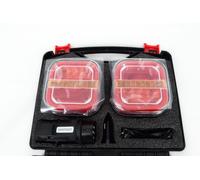 2 pezzi LED tipo base magnetica luce stop posteriore wireless telaio camion...