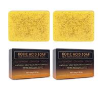 2 pezzi Lemon soap, Turmeric Lemon Brightening Soap,turmeric soap,sapone alla curcuma,Sapone naturali Illuminante,per viso e corpo (2×100g)