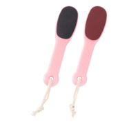 2 Pezzi Lima Piedi Doppia per Pedicure, Rimuove Pelle Morta e Calli | Plastica Rosa, Uso Domestico e Salone, per Lisciare Talloni e Cuticole Cura