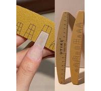 2 pezzi Lime per unghie con righello, strisce professionali per lucidare le unghie, strumenti essenziali per la cura delle unghie, compatti e portatili, adatti come regali per le vacanze Colore unicoC