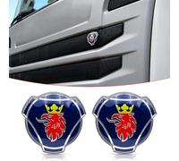 2 pezzi logo Griffin per Scania camion griglia anteriore emblema di ricambio per accessori esterni 1401610 (blu (corona dorata)
