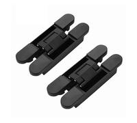 2 pezzi/lotto 40/80 kg accessori for mobili porta in legno nascosta pieghevole forma regolabile capacità portante(40KG-black)