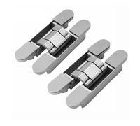 2 pezzi/lotto 40/80 kg accessori for mobili porta in legno nascosta pieghevole forma regolabile capacità portante(40KG-silver)