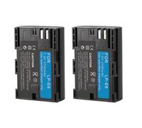 2 Pezzi LP-E6 LP-E6N 2750mAh 7.2V Batteria di Ricambio per R5 R6 90D 60D 70D 80D 5D II 5D III 5D IV 5Ds 6D 6D II 7D 7D Mark II Fotocamera