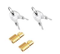 2 Pezzi Lucchetti per Rimorchio con 4 Chiavi, Serratura per Gancio di Traino 50mm, Lucchetti Giunti Rimorchio Resistenti alla Ruggine Compatibili con Daxara Terra Maypole, Sicurezza per Auto e Caravan