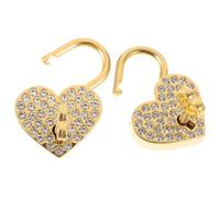 2 Pezzi Lucchetto a Cuore con Pietre Decorative, Piccolo | Lega di Metallo, Stile Chic e Aspetto Gradevole, per Cofanetto Gioielli e Lucchetto Desiderio Coppie