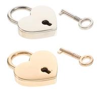 2 Pezzi Lucchetto a Cuore per Coppia, da Bagaglio in Lega di Zinco | Lucchetto Decorativo per Valigia e Scatola, Chiavi Incluse, Stile Chic Creativo, Regalo per Coppie
