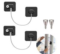 2 Pezzi Lucchetto Frigorifero con Chiave Nero Lucchetto Frigorifero Bambini Anticaduta Blocca Frigorifero per Lucchetto per la Sicurezza dei Bambini Utilizzato su Frigoriferi Armadi Asciugatrici