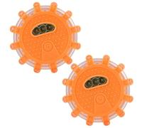 2 Pezzi Luce Emergenza Auto Multifunzionali Base Magnetica, LED Road Flare, Lampade di Segnalazione per Sicurezza Stradale, 15 LED e 9 Modalità di Flash per Situazioni di Emergenza
