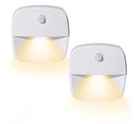 2 pezzi luce notturna a LED - Luce notturna con sensore di movimento, luce bianca calda con 3 modalità (auto/spegnimento), luminosità regolabile 30/60/100 lm, per cameretta dei bambini, scale