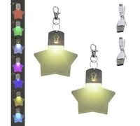 2 Pezzi Luce Per Borsa, Luce Per Borsetta, Lucis Ricaricabili Borsette Da Donna, Luces Notturna Luminosa Da Appendere Alla Borsa, Portachiavi LED Borsas Con Sette Colori, Mini Lampada A Led Borsas(B)