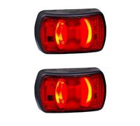 2 pezzi luci di posizione laterali posteriori a LED rosse 12-24V con rifletto...