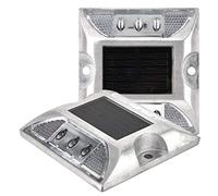 2 pezzi luci di terra solari luci a LED, 6 luci di terra del LED luci lampada esterna impermeabile per strada, percorso, ponte, dock, vialetto, giardino (luce bianca)