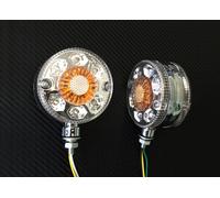 2 Pezzi Luci Indicatori LED Flank Marker 24V Cromate Per Camion Rimorchio