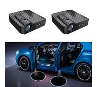 ＨＡＯＡＮＧＺＨＥ 2 Pezzi Luci per Porte Auto Personalizzate, luci per proiettori per Porte Auto Personalizzate, ggiungi Il Tuo Logo e Testo Luce LED per Portiera Auto, Compatibile con Tutte Le Auto