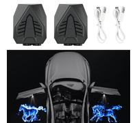 2 pezzi Luci proiettore porta auto,Proiettore di logo delle luci della porta dell'auto,Lampada ombra fantasma di cortesia di benvenuto, Porta auto benvenuto luci Fit per tutti i modelli di auto(Blu)