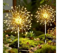 2 Pezzi Luci Solari da Giardino Decorative, Luci Fuochi D'artificio