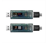2 pezzi Lucky Miners USB Chain ESP32 Crypto Solo BTC Lottery 385kH/S con amperometro USB-A concatenati uno alla volta