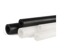 2 pezzi lunghezza 500 mm nero/bianco pom tubo cavo poliformaldeide tubo isolante in plastica dura(White,OD20 x ID12mm)