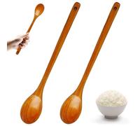 2 pezzi lunghi cucchiai di legno per cucina, cucchiai di legno resistenti a calore da 16.54x2, 56